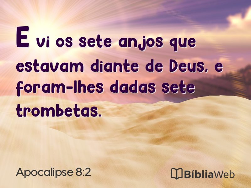 Apocalipse 8:2 em imagem para compartilhar