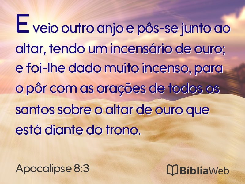 Apocalipse 8:3 em imagem para compartilhar
