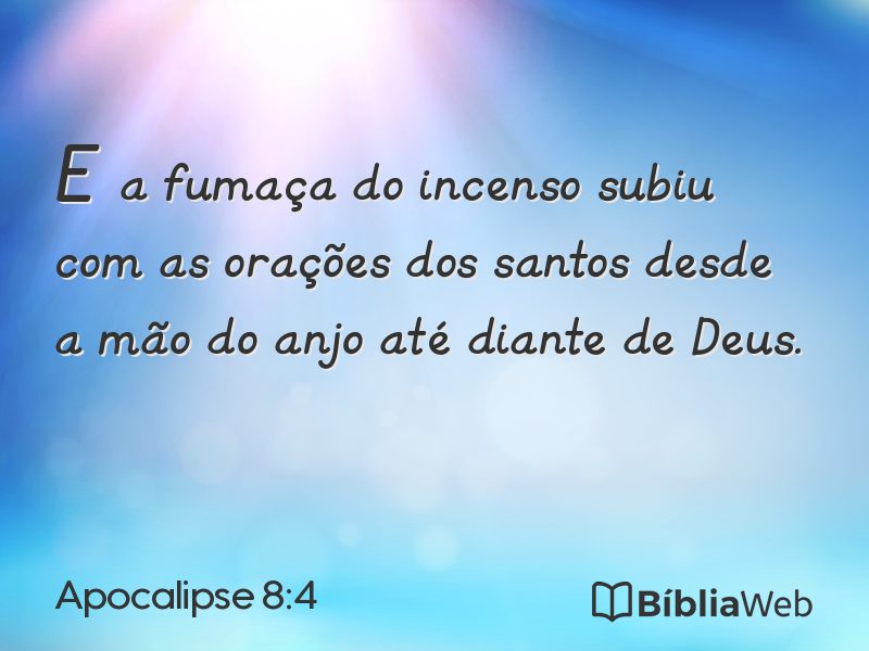 Apocalipse 8:4 em imagem para compartilhar