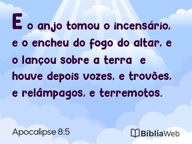 Apocalipse 8:5 em imagem para compartilhar