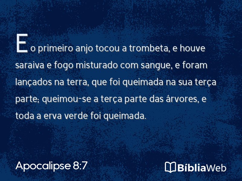 Apocalipse 8:7 em imagem para compartilhar