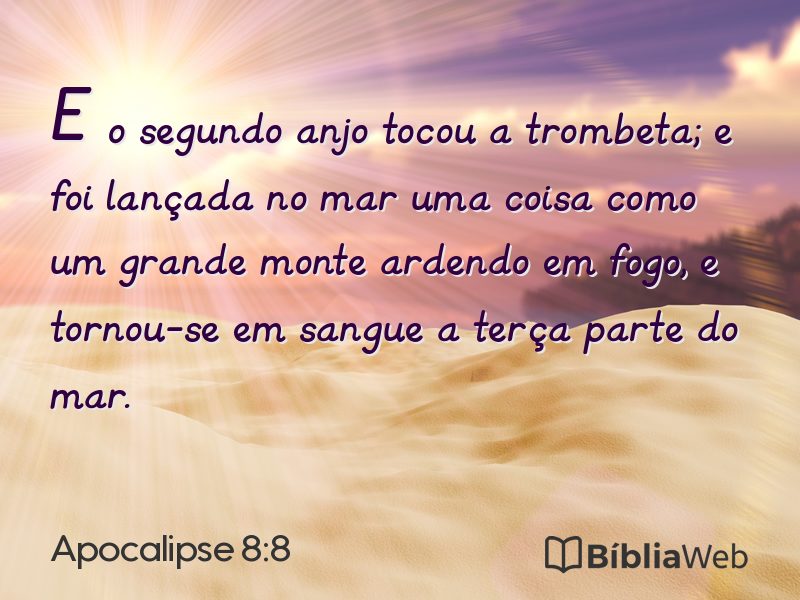 Apocalipse 8:8 em imagem para compartilhar