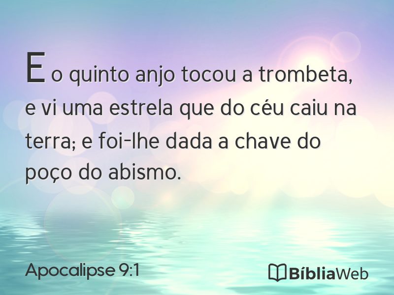 Apocalipse 9:1 em imagem para compartilhar
