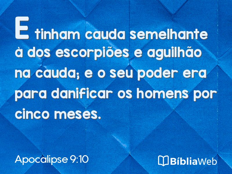 Apocalipse 9:10 em imagem para compartilhar