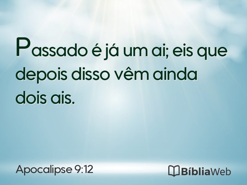 Apocalipse 9:12 em imagem para compartilhar