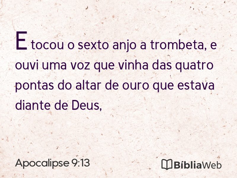 Apocalipse 9:13 em imagem para compartilhar