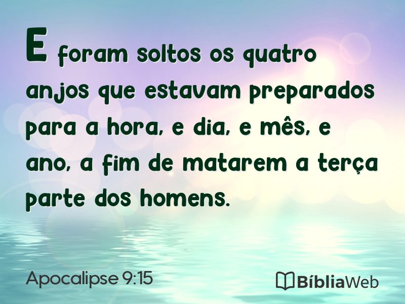 Apocalipse 9:15 em imagem para compartilhar