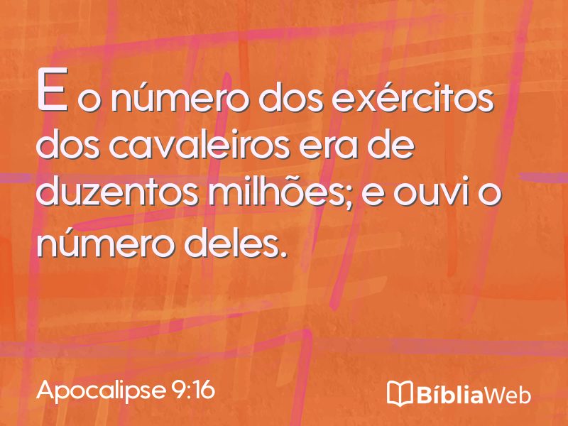 Apocalipse 9:16 em imagem para compartilhar