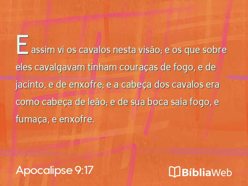 Apocalipse 9:17 em imagem para compartilhar