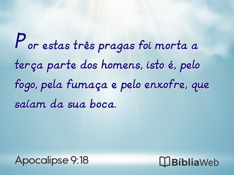 Apocalipse 9:18 em imagem para compartilhar