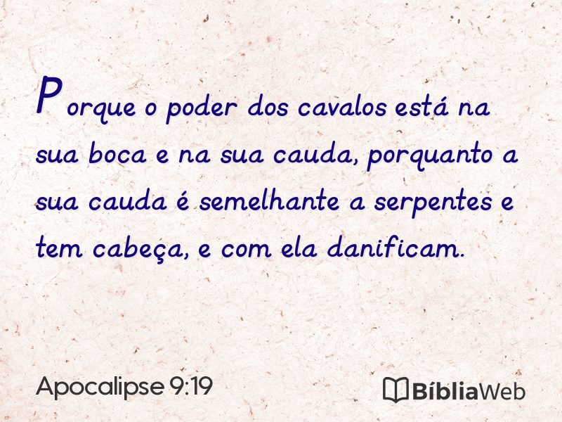 Apocalipse 9:19 em imagem para compartilhar