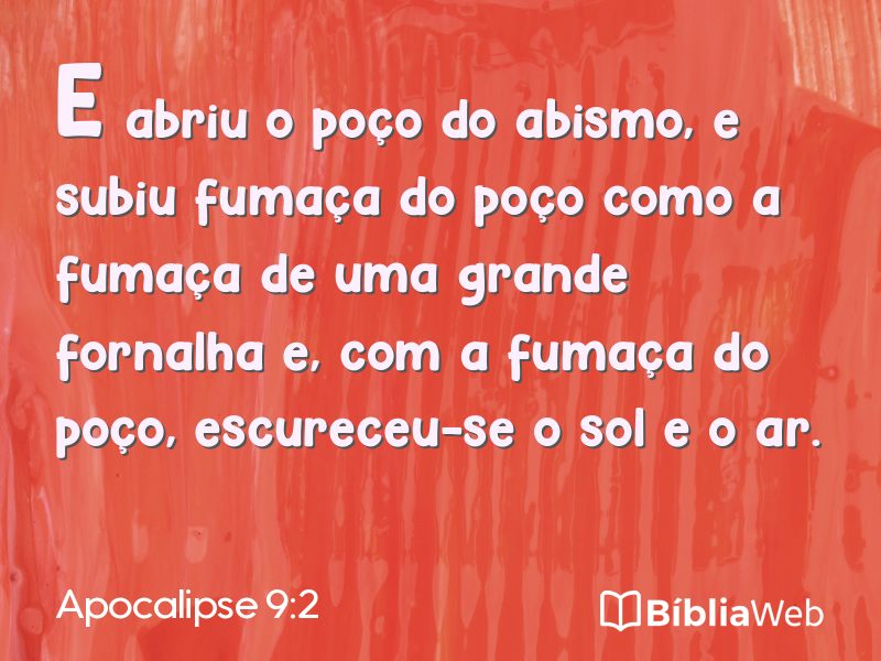 Apocalipse 9:2 em imagem para compartilhar