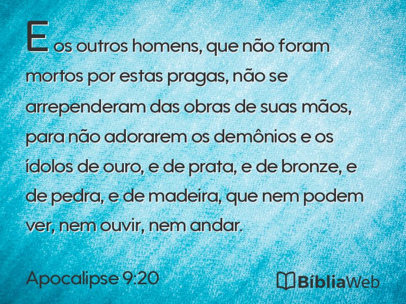 Apocalipse 9:20 em imagem para compartilhar