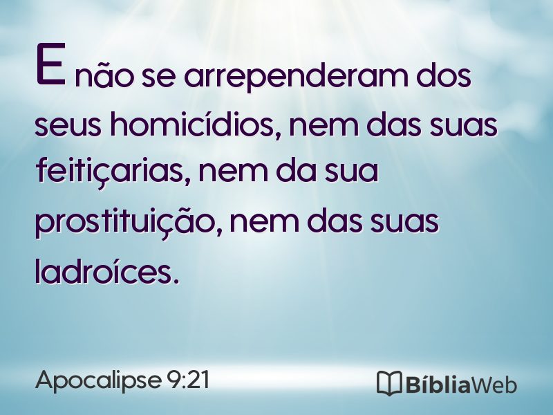 Apocalipse 9:21 em imagem para compartilhar