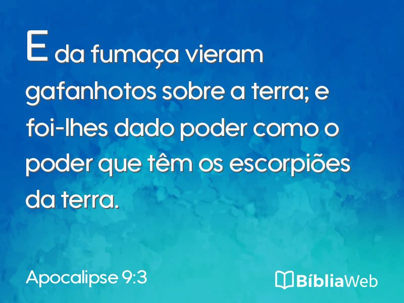 Apocalipse 9:3 em imagem para compartilhar
