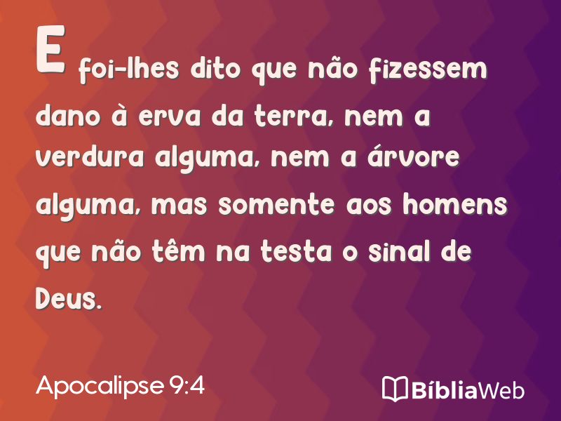 Apocalipse 9:4 em imagem para compartilhar