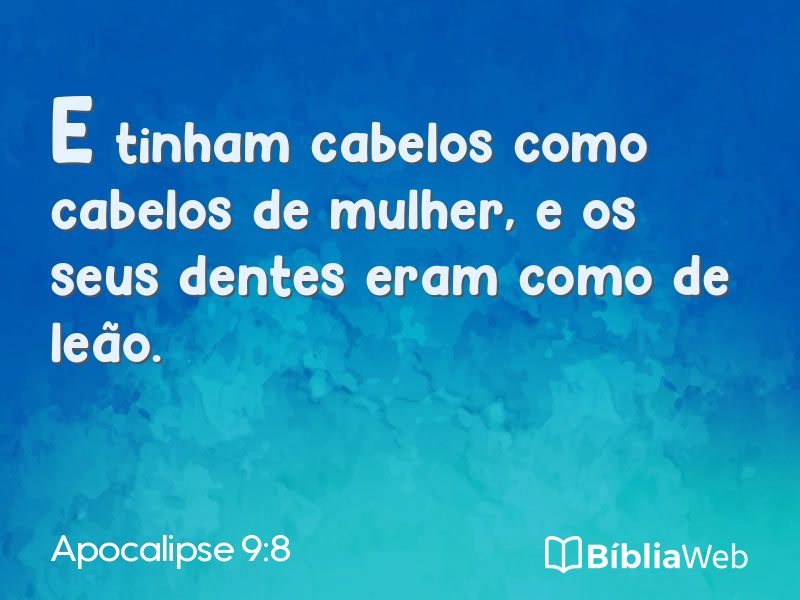 Apocalipse 9:8 em imagem para compartilhar