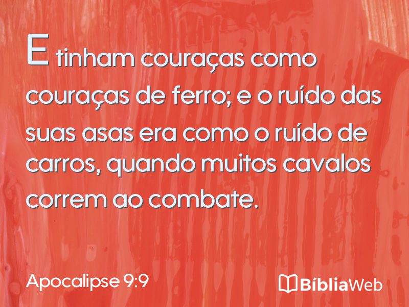 Apocalipse 9:9 em imagem para compartilhar
