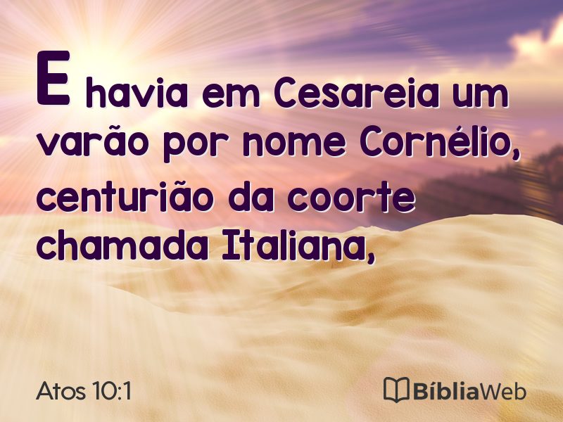 Atos 10:1 em imagem para compartilhar