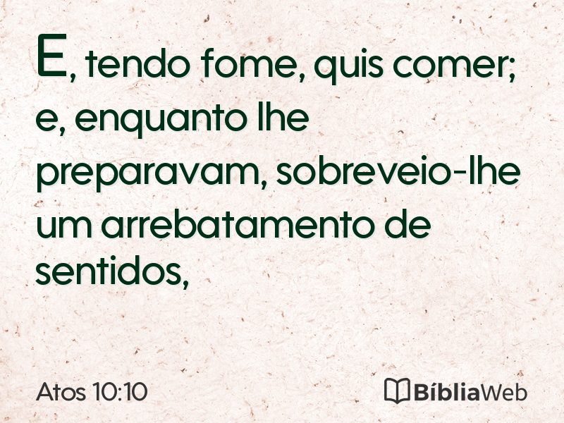 Atos 10:10 em imagem para compartilhar