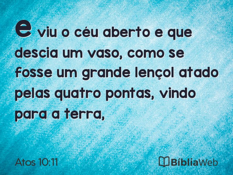 Atos 10:11 em imagem para compartilhar