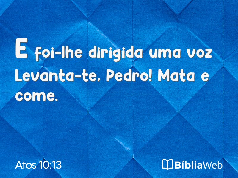 Atos 10:13 em imagem para compartilhar