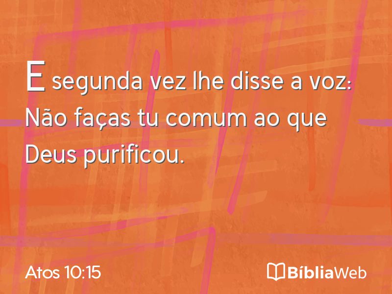 Atos 10:15 em imagem para compartilhar