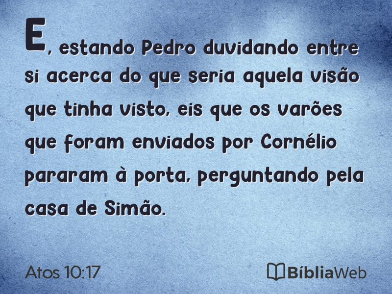 Atos 10:17 em imagem para compartilhar