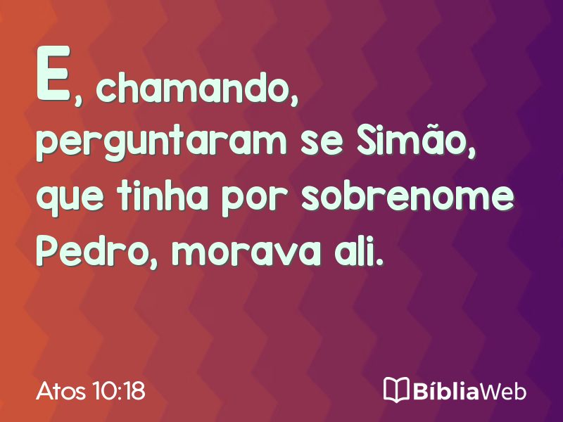 Atos 10:18 em imagem para compartilhar