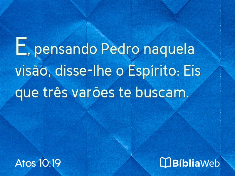 Atos 10:19 em imagem para compartilhar