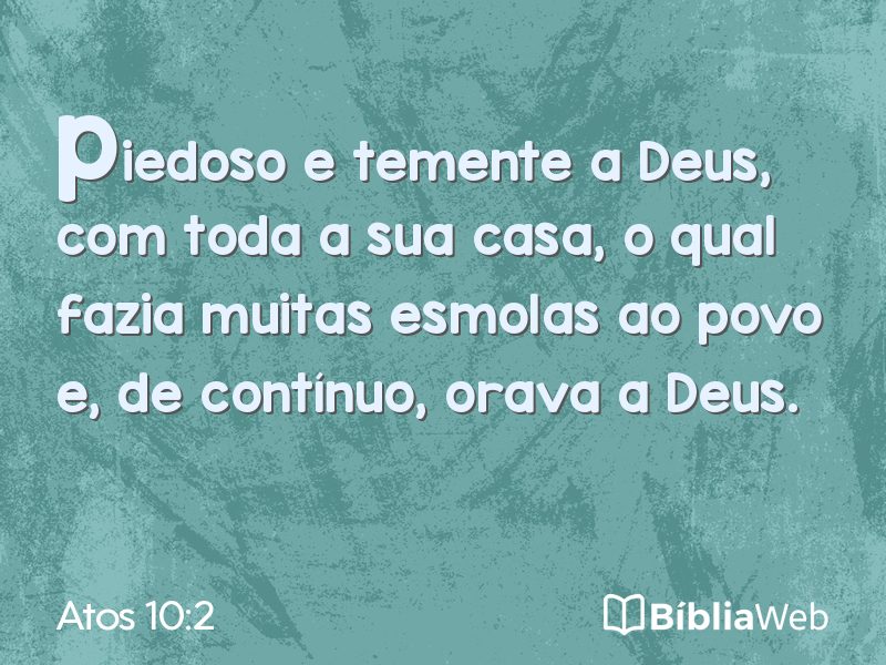 Atos 10:2 em imagem para compartilhar
