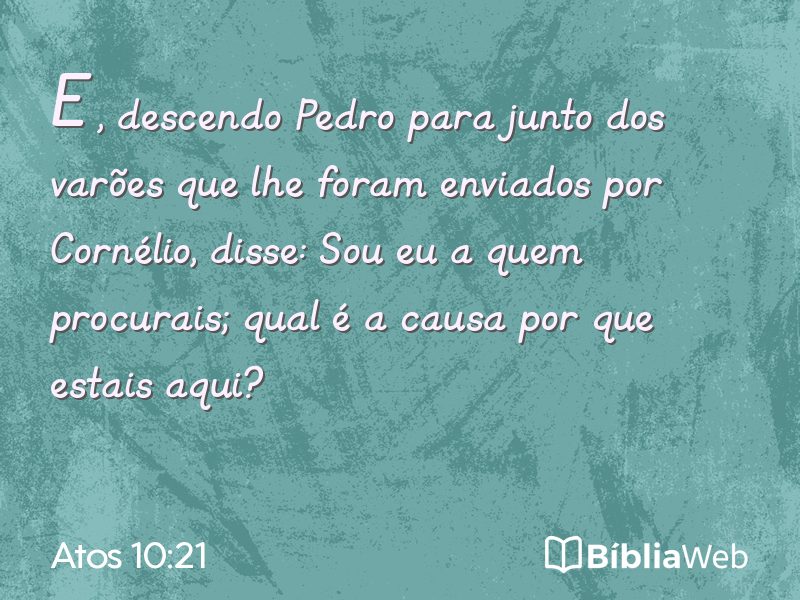 Atos 10:21 em imagem para compartilhar