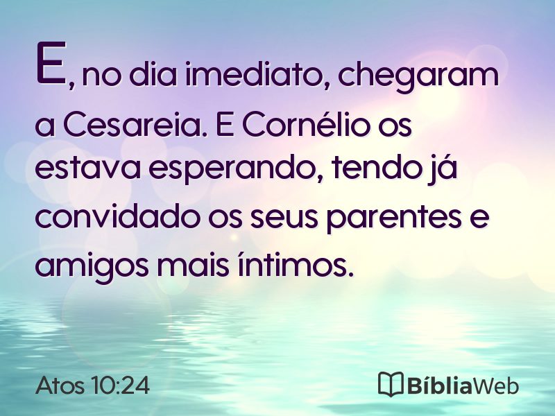Atos 10:24 em imagem para compartilhar