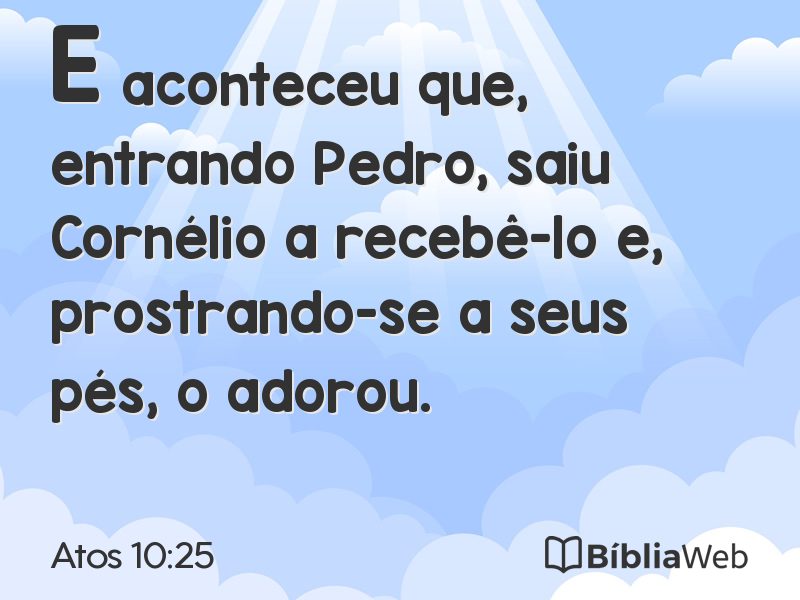 Atos 10:25 em imagem para compartilhar
