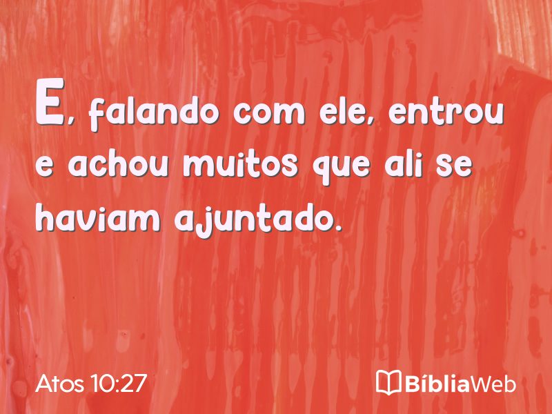Atos 10:27 em imagem para compartilhar