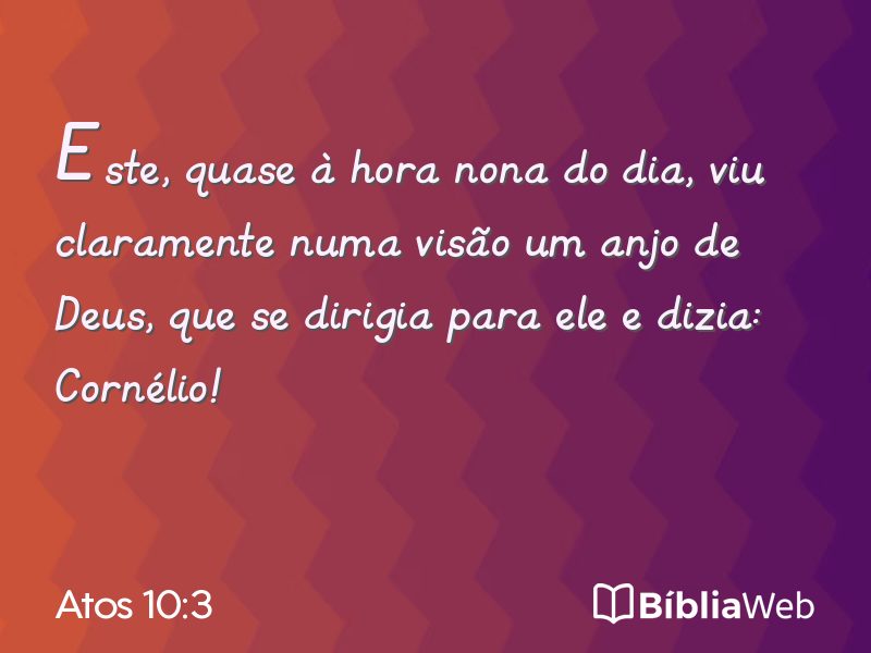 Atos 10:3 em imagem para compartilhar