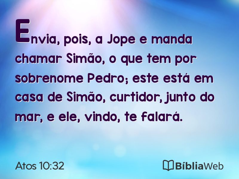 Atos 10:32 em imagem para compartilhar