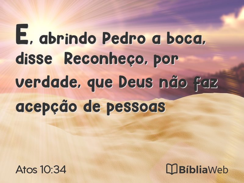 Atos 10:34 em imagem para compartilhar