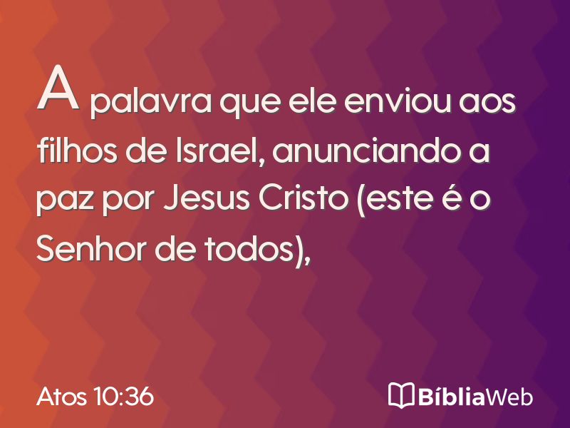 Atos 10:36 em imagem para compartilhar