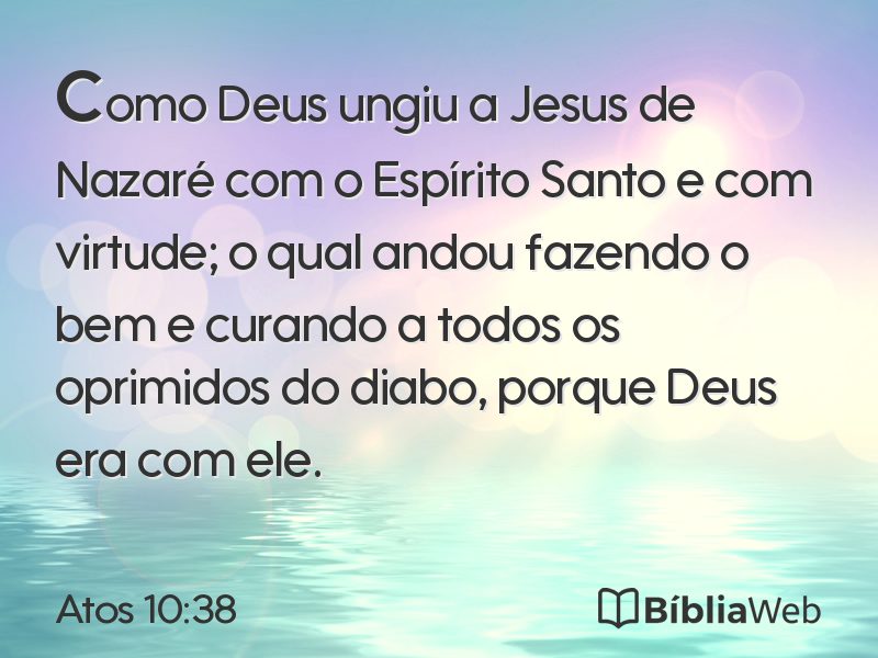 Atos 10:38 em imagem para compartilhar