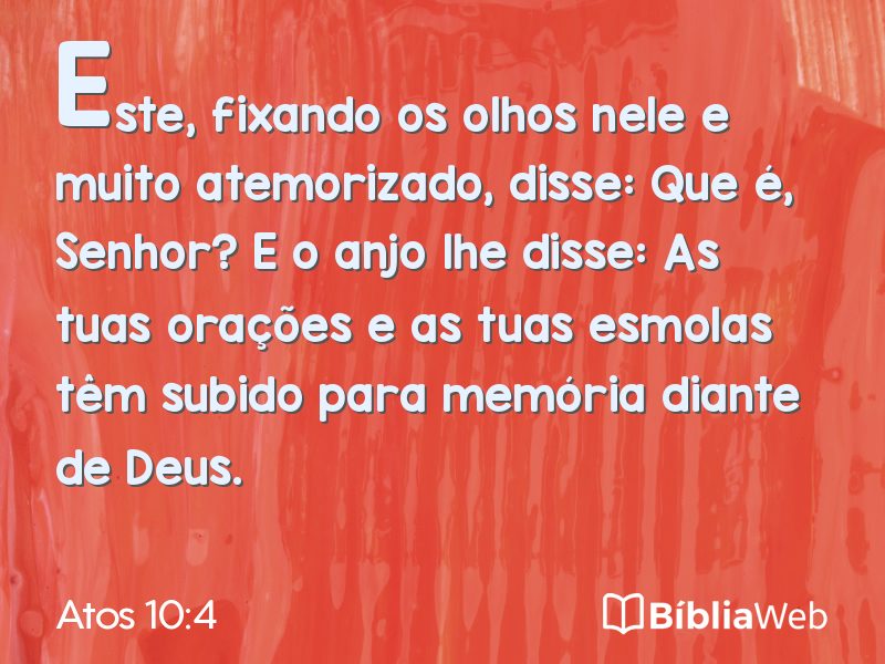 Atos 10:4 em imagem para compartilhar