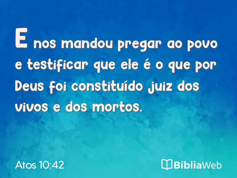 Atos 10:42 em imagem para compartilhar