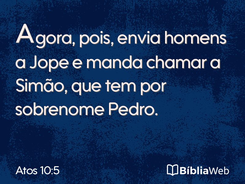 Atos 10:5 em imagem para compartilhar