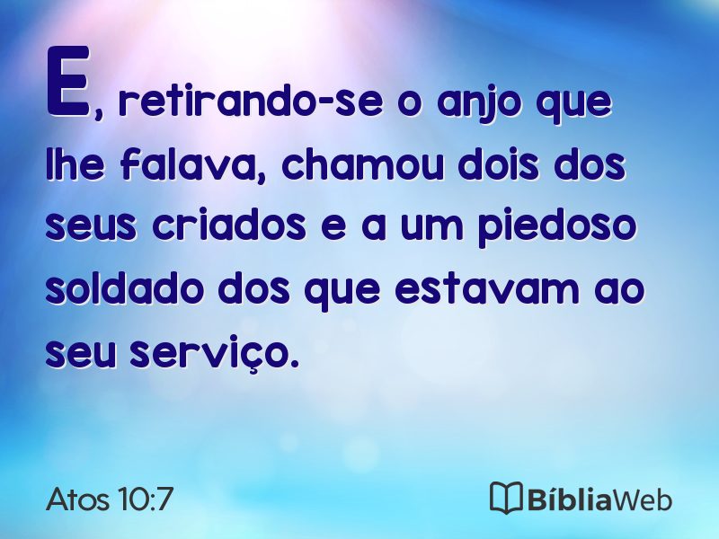 Atos 10:7 em imagem para compartilhar
