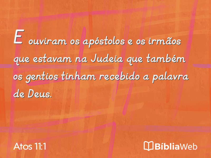 Atos 11:1 em imagem para compartilhar