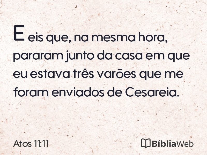 Atos 11:11 em imagem para compartilhar