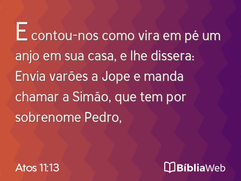 Atos 11:13 em imagem para compartilhar
