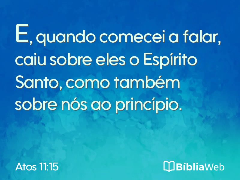 Atos 11:15 em imagem para compartilhar