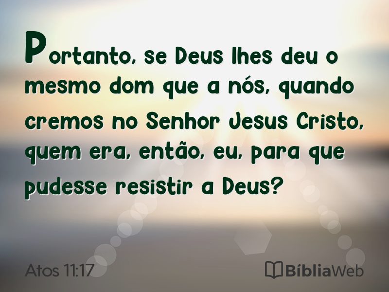Atos 11:17 em imagem para compartilhar
