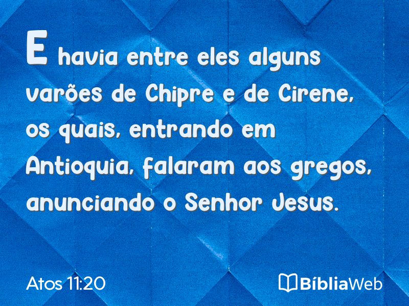 Atos 11:20 em imagem para compartilhar